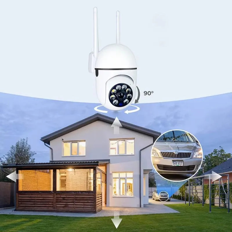 Cámara de Seguridad Exterior 8MP Ultra HD 
-Control Móvil y Audio Bidireccional