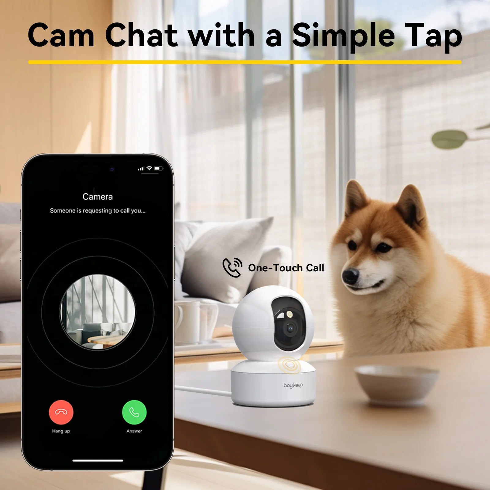 Camara Inteligentes para Mascotas/Perros y Bebés (2k Ultra HD+Wifi 5G)