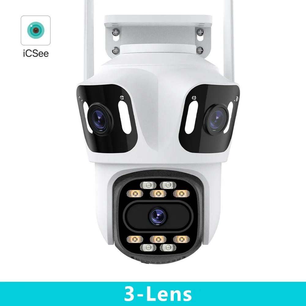 SecureCam Pro 360°- Camara de seguridad Exterior Multi-Lente Ultra HD