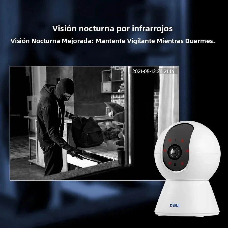 Camara de Seguridad Interior 360° para Bebes y Niños