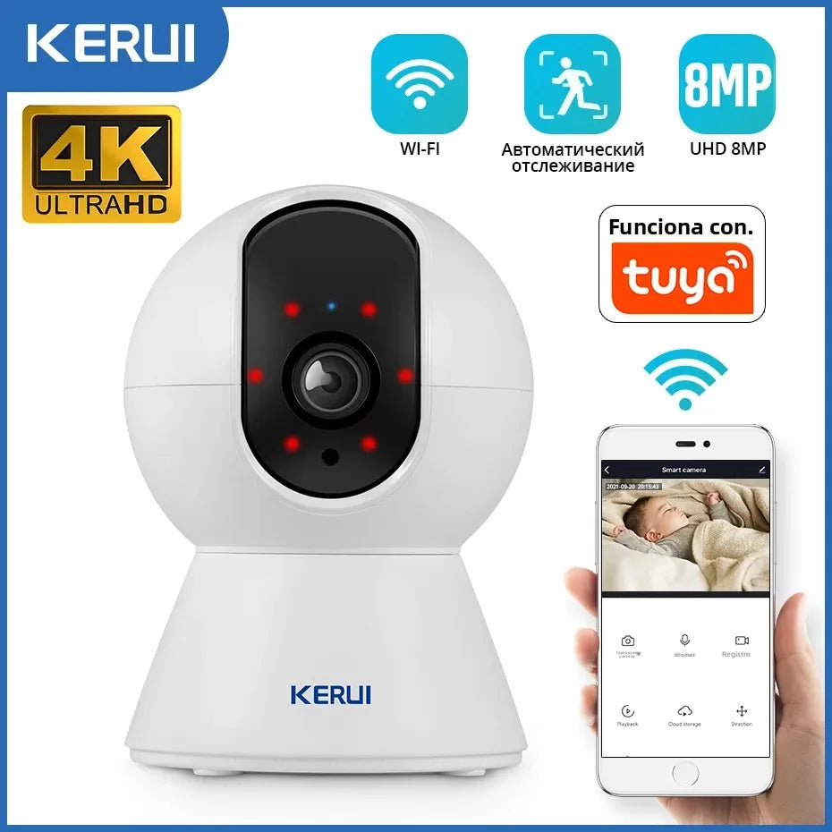 Camara de Seguridad Interior 360° para Bebes y Niños