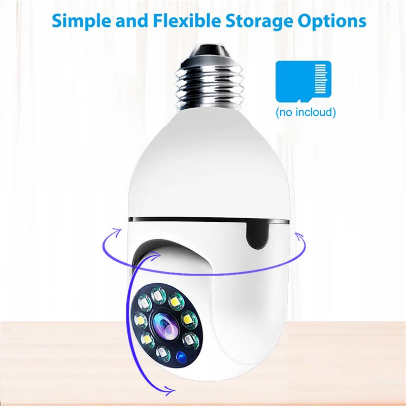 Cámaras Bombilla WiFi 360° HD- Seguridad para Hogar y Negocio